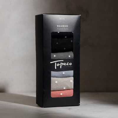 Topeco Bamboo Socks Dots 6-pack