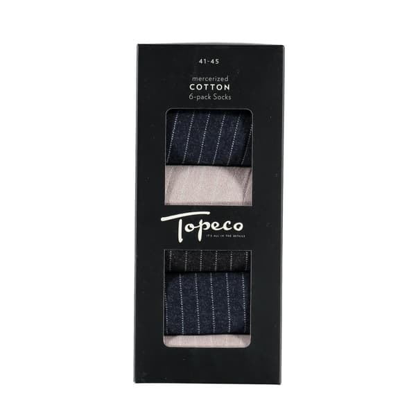 Topeco Mercerized Cotton Socks 6-pack