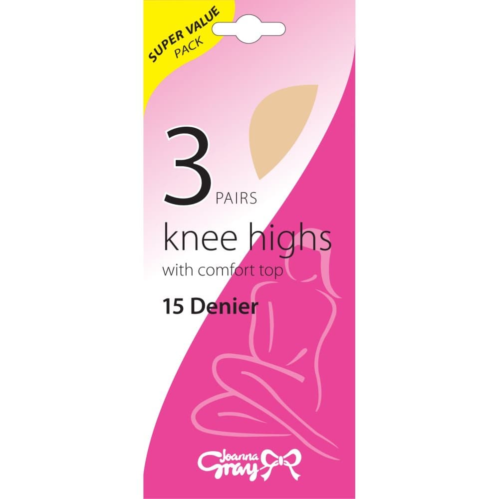 Joanna Gray Kvinnor / damer 15 Denier Knee Highs (3 Pairs)