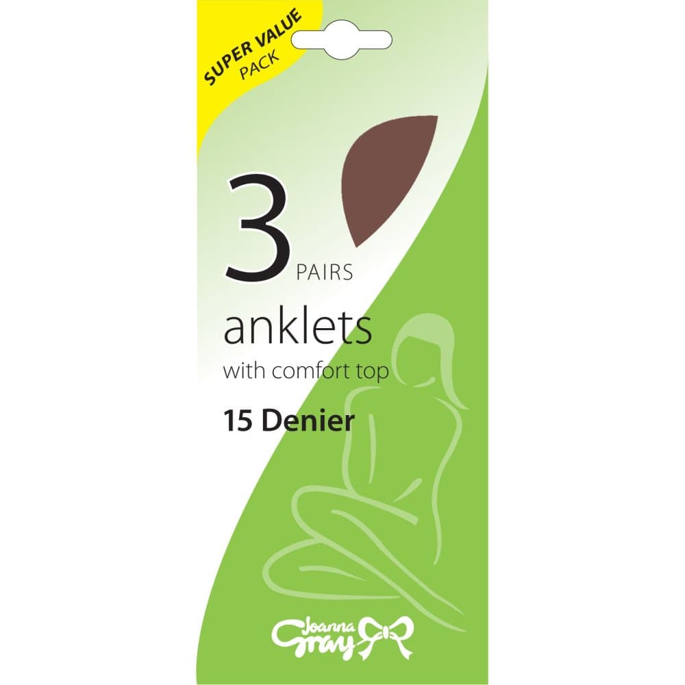 Joanna Gray Kvinnor / damer 15 Denier-anklets (3 par)