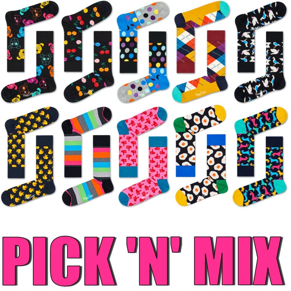 Happy socks 10 pair pick 'n' mix-2 special offer pack for men