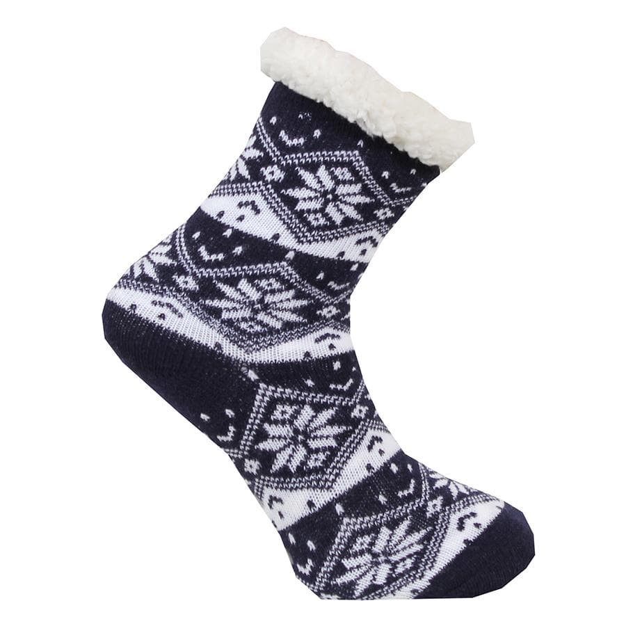 Snöflinga fodrad socka med halkskydd Happy feet