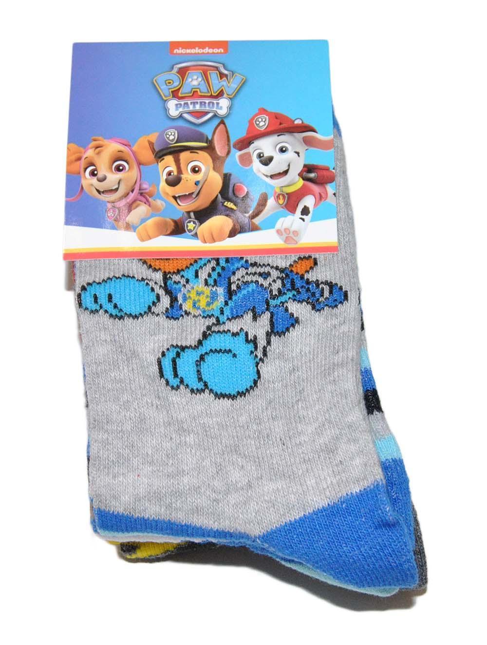 Paw Patrol strømper 3-pak blå / grå