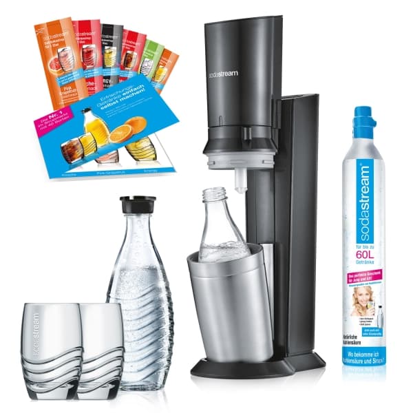 SodaStream Crystal 2.0, Titan, 0,6 l, 60 l, 440 mm, 155 g