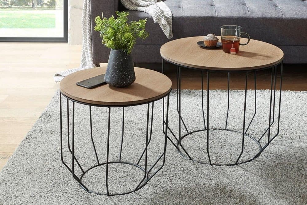 HAITI 2-PACK SOFFBORD EK/SVART
