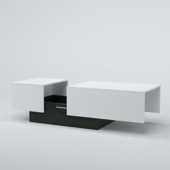 SODA soffbord i modern stil vit L 116-150 x B 51 cm