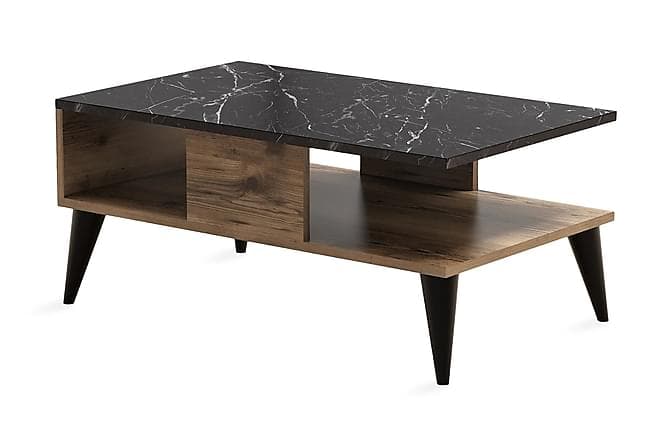 ZITZELSBERGER Sofabord 90 cm Valnott / Marmor