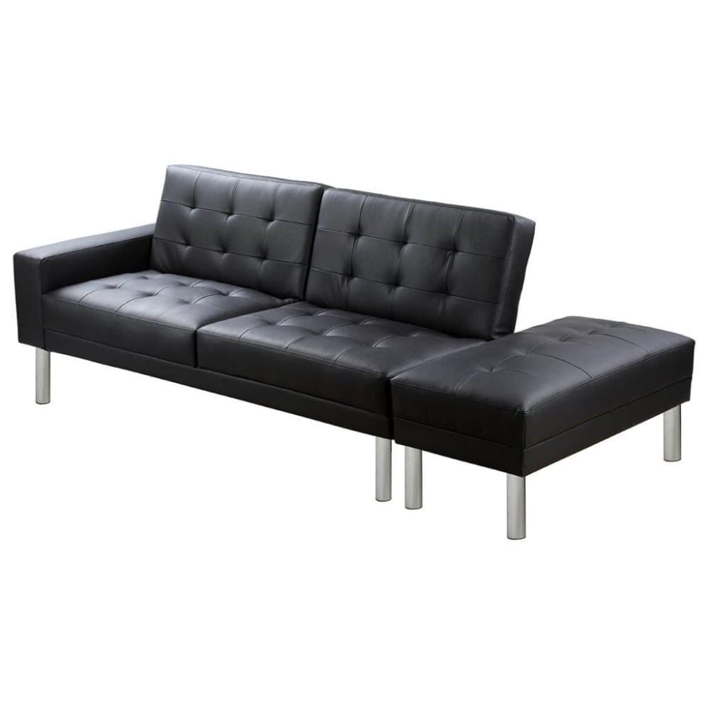 vidaXL Bäddsoffa konstläder svart