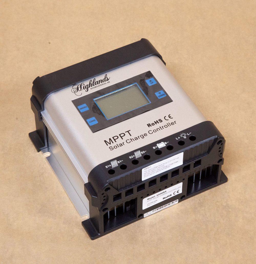 MPPT 20A REGULATOR MED DISPLAY 12/24V