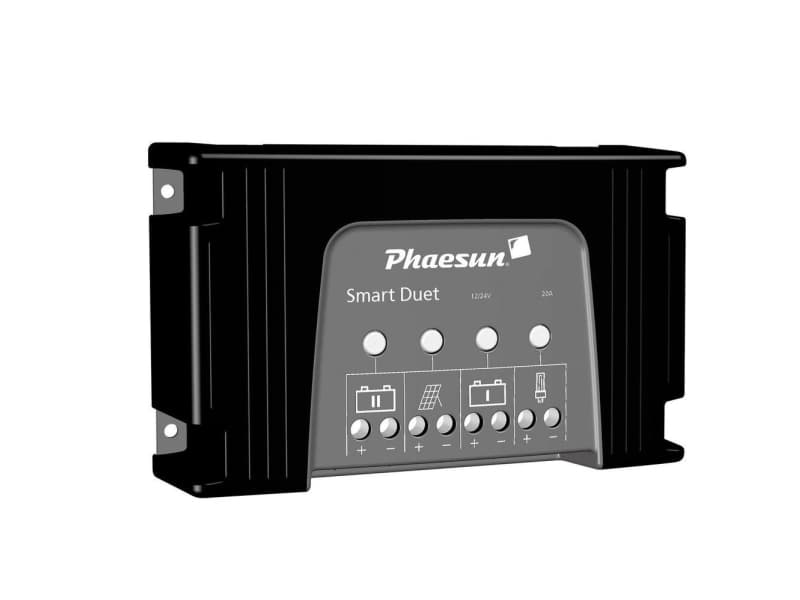 Phaesun Smart Duet 20 Solcelle-opladningsregulator Serie 12 V, 24 V 20 A