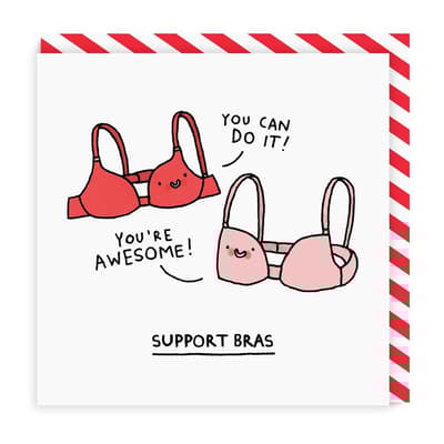 Ohh Deer Support Bras Square Greeting Card
