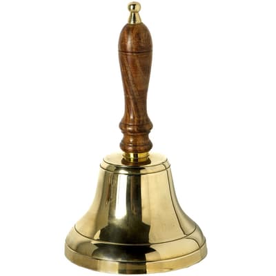 Hill Interiors Solid Brass School Bell