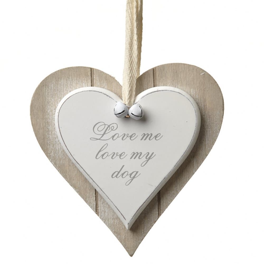 Dog Love Hanging Heart
