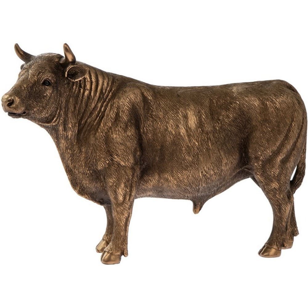 Reflections Large Bronzed Bull Ornament