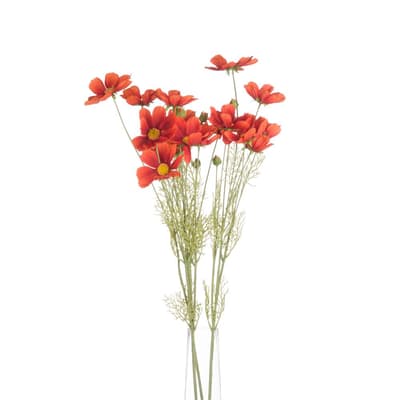 Hill Interiors Konstgjord Faux Orange Cosmos Spray