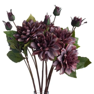 Hill Interiors Faux Dusty Purple Dahlia