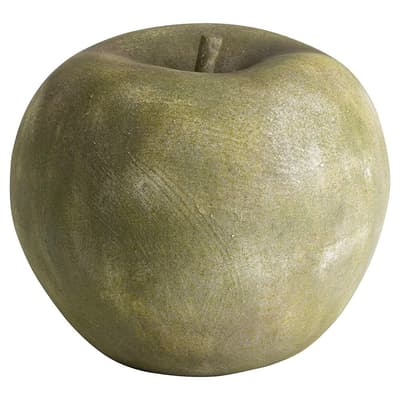 Large Apple Outdoor Aged Stone Ornament