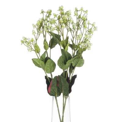 Hill Interiors Konstgjord faux vit Hypericum spray