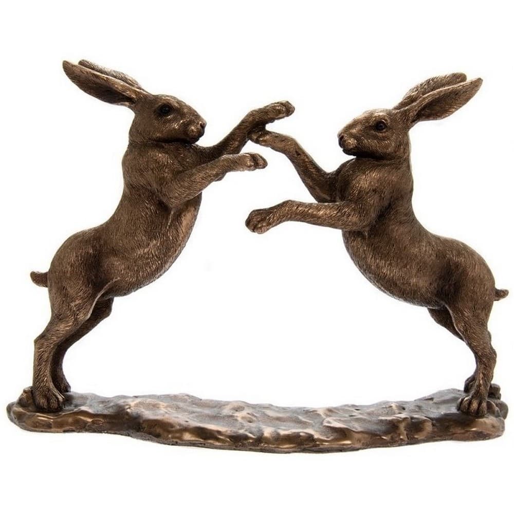 Reflections Bronzed Twin Hares Ornament