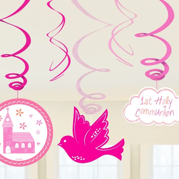 Amscan Communion Church Swirls Decorations (Pack Of 6)