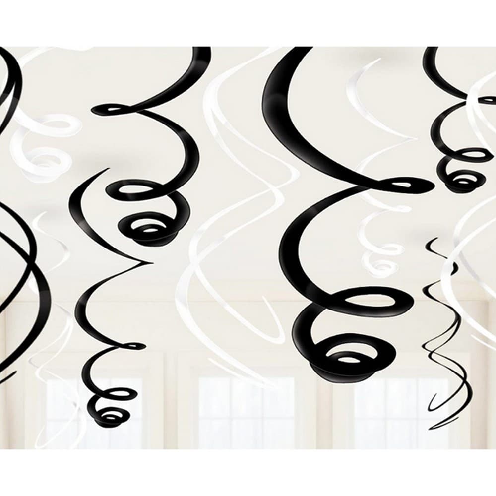 Amscan Plastic Swirls Decorations (Pack Of 12)