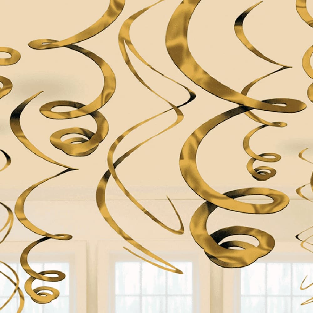 Amscan Plastic Swirls Decorations (Pack Of 12)