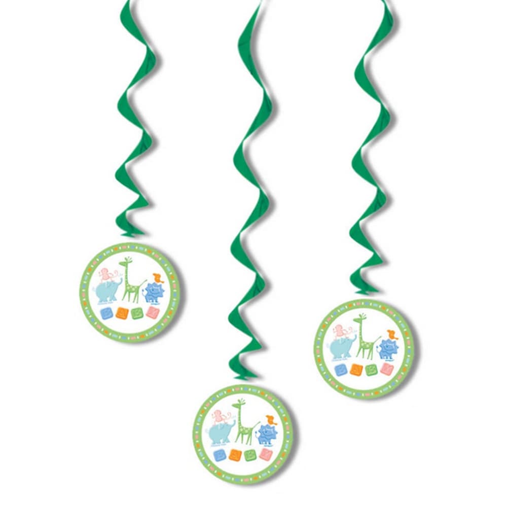 Unique Party Baby Shower/Birthday Party Animal Streamers (Pack of 3)