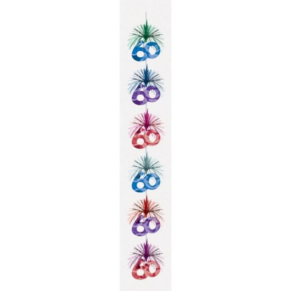 Amscan Milestone Birthday Cascade Column Decoration (Pack of 6)