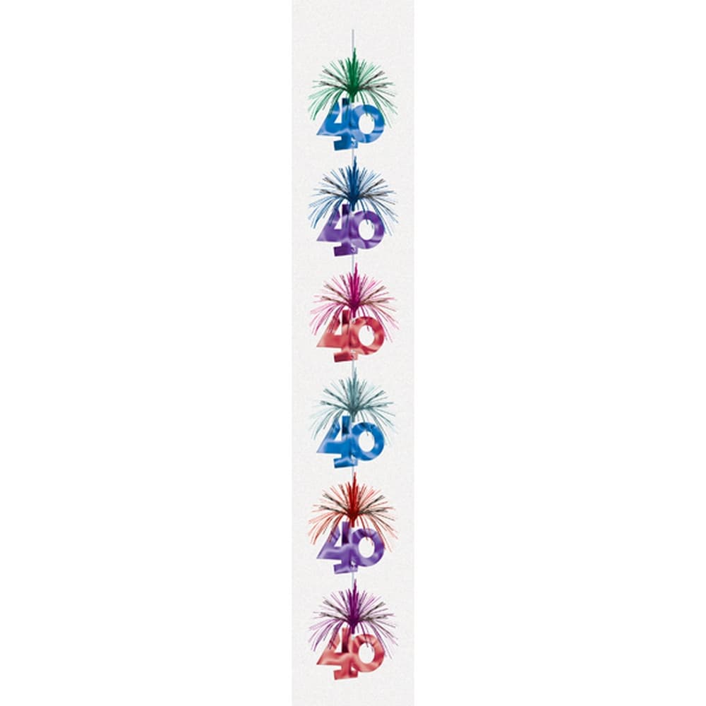 Amscan Milestone Birthday Cascade Column Decoration (Pack of 6)