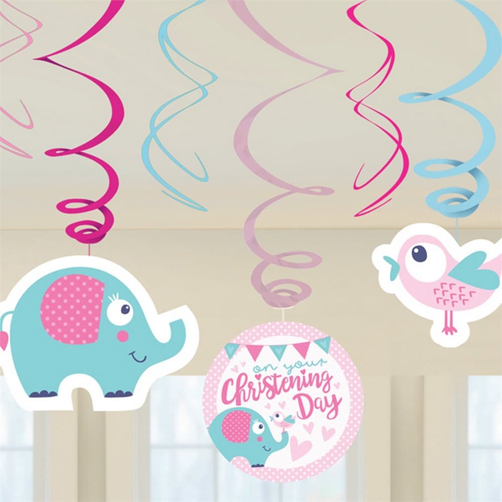 Amscan On Your Christening Day Swirls Decorations