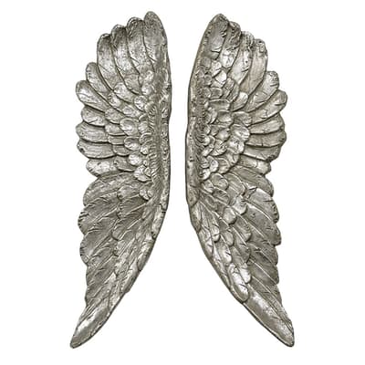 Hill Interiors Antik silver ängel vingar