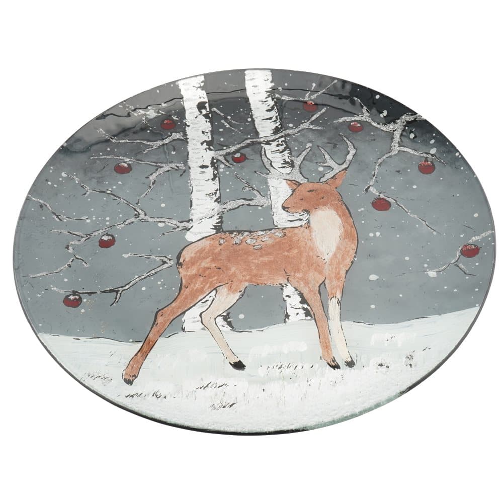 CGB Giftware Christmas Stag Circular Plate