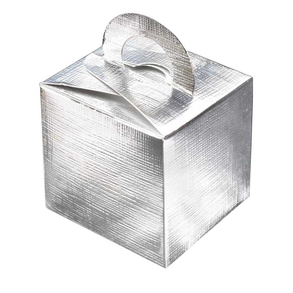 Club Green Silk Square Box With Handle (Pack Of 10)