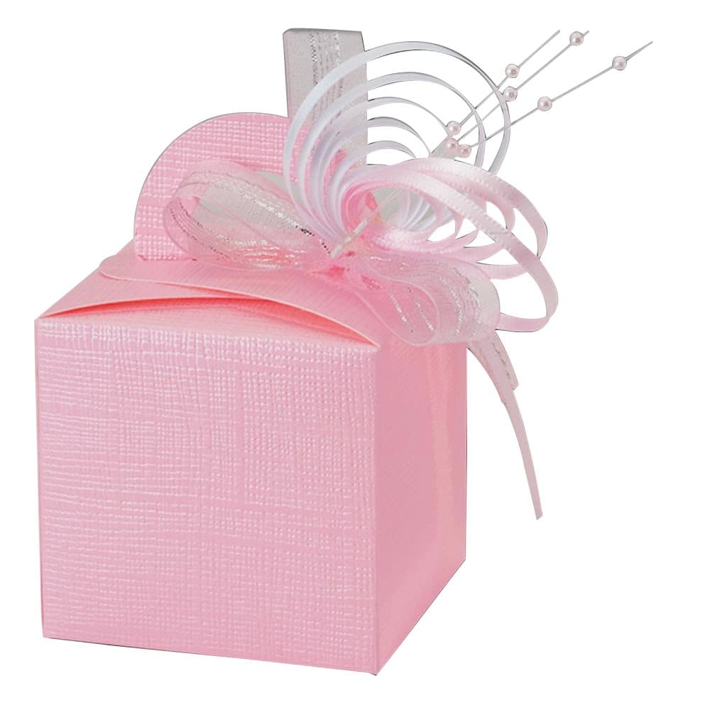 Club Green Silk Square Box With Handle (Pack Of 10)