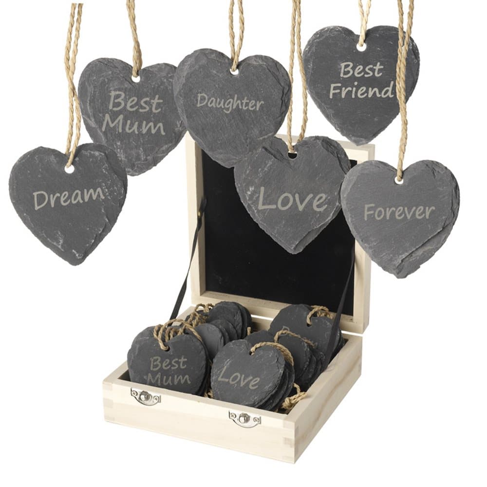 Engraved Natural Slate Set Display Box (24 pcs)