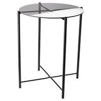 Bonnie Sidobord svart smide rökfärgat glas 1 plan 46*38 cm