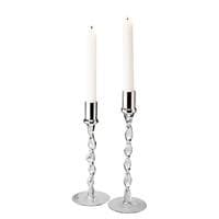 Twist Ljusstake 2-pack kromad topp höjd 24cm,27 cm