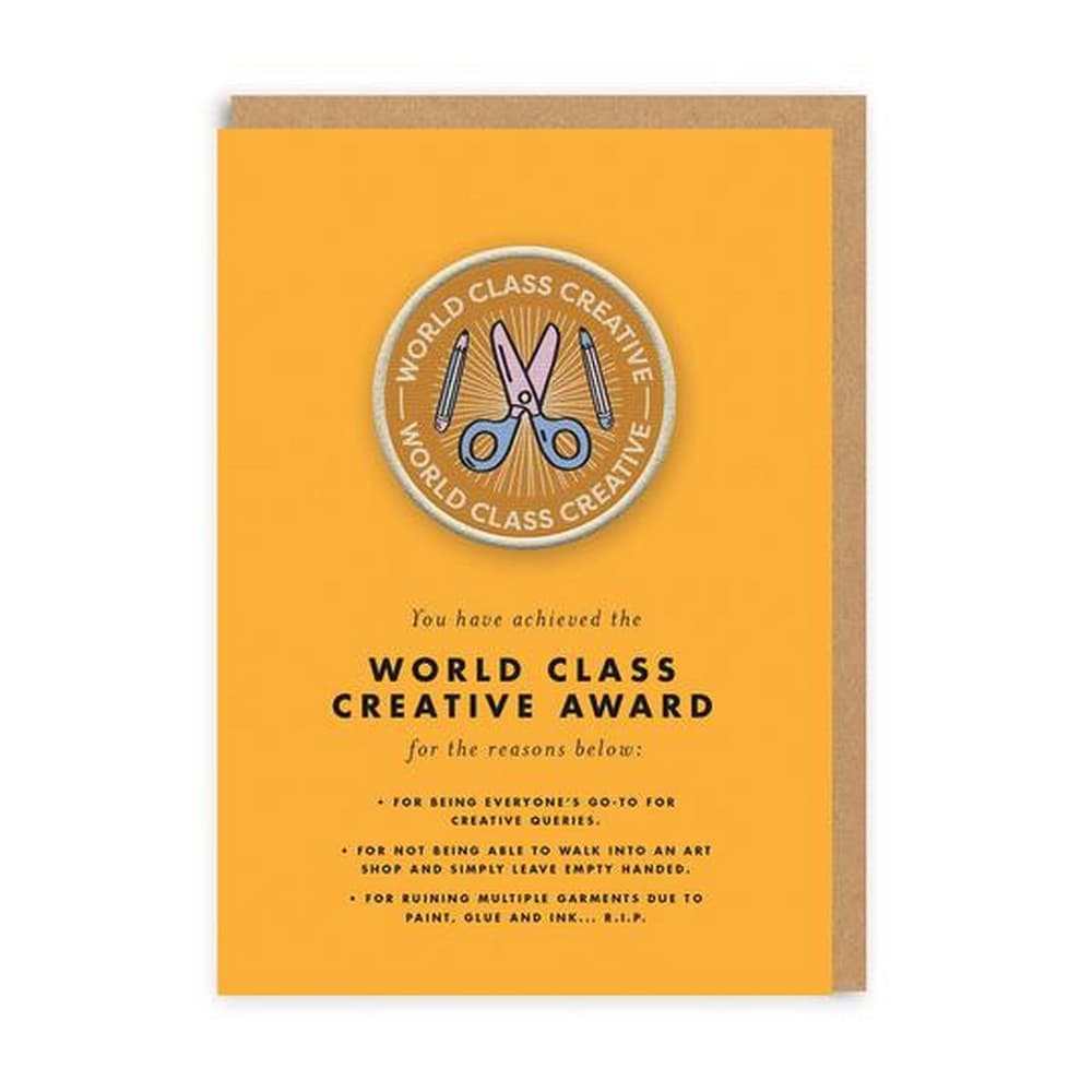 Ohh Deer World Class Creative Woven Patch Greeting Card