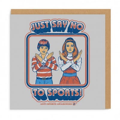 Ohh Deer Säg bara nej till sport gratulationskort