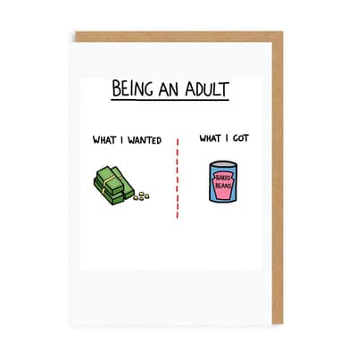 Ohh Deer Being An Adult Greeting Card