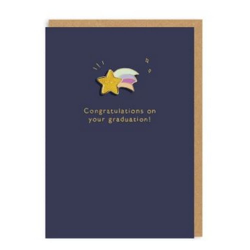 Ohh Deer Shooting Star Enamel Pin Graduation Card