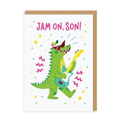 Ohh Deer Jam On Son Greeting Card