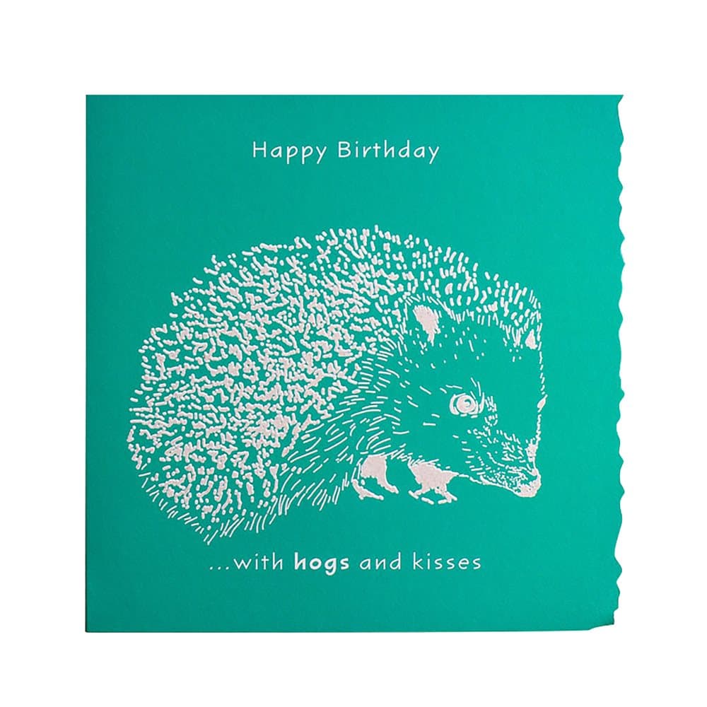 Deckled Edge Colour Block Animal Greetings Card