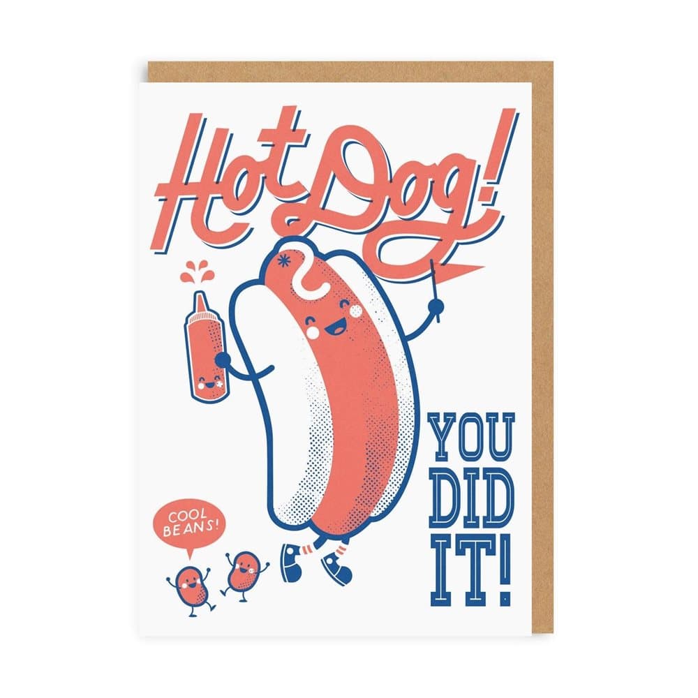 Ohh Deer Hot Dog! You Did It Greetings Card