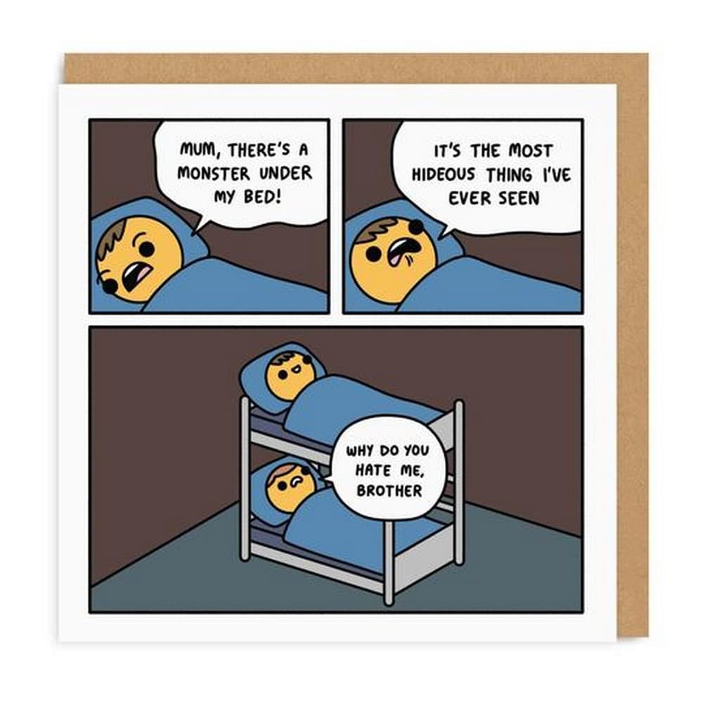 Ohh Deer Monster Bunk Bed Square Greeting Card