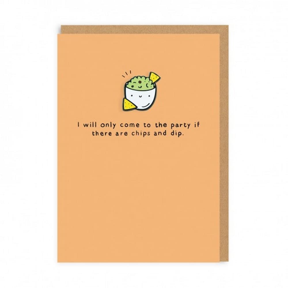 Ohh Deer Chips And Dip Enamel Pin Greeting Card