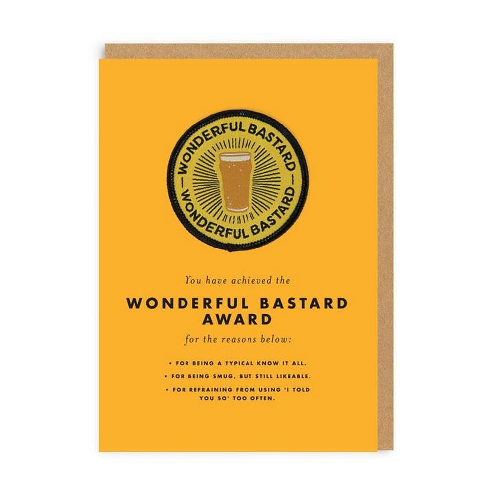 Ohh Deer Wonderful Bastard Woven Patch Greeting Card