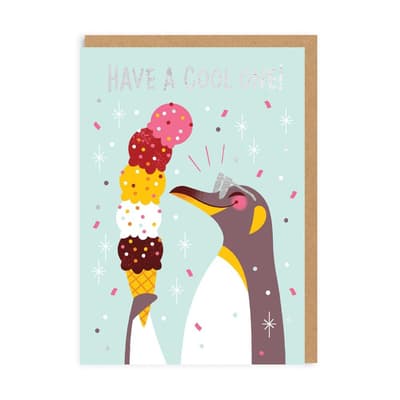 Ohh Deer Penguin Greeting Card