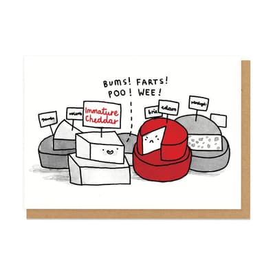 Ohh Deer Immature Cheese Greetings Card
