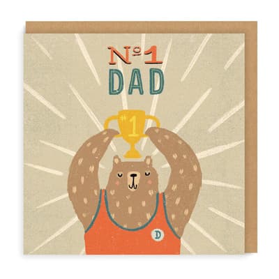 Ohh Deer No.1 Dad Square Greeting Card